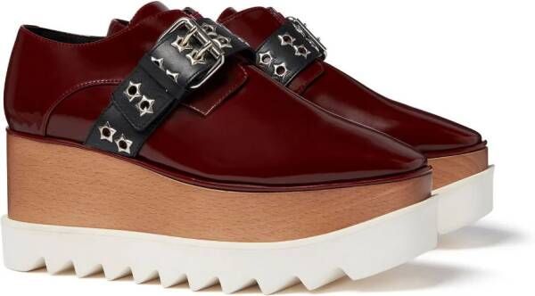 Stella McCartney Elyse buckle-fastening lace-up shoes Brown