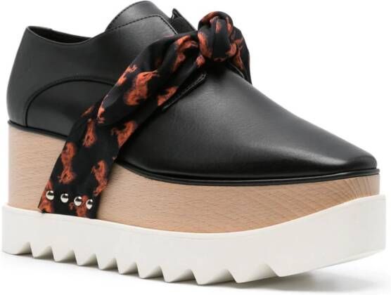 Stella McCartney Elyse lace-up platform shoes Black