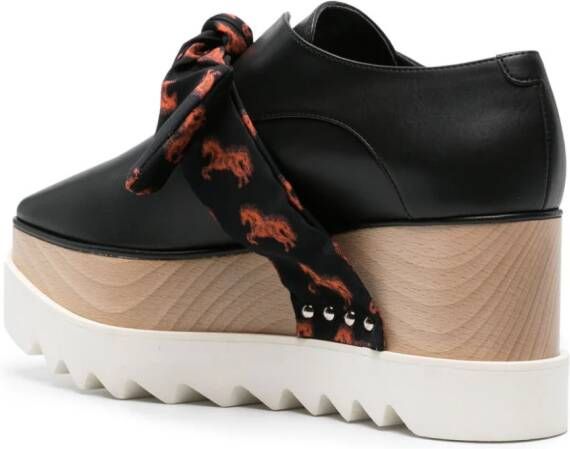Stella McCartney Elyse lace-up platform shoes Black