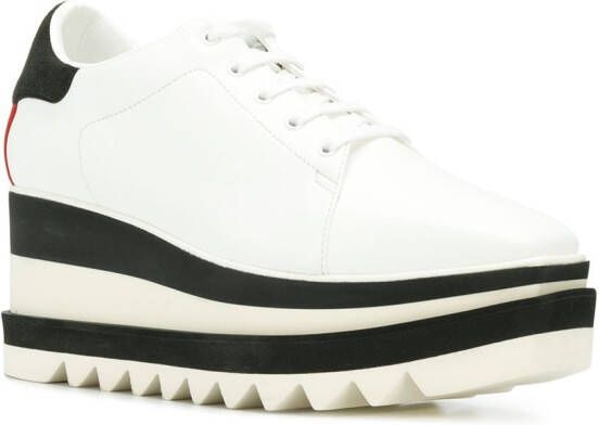 Stella McCartney Elyse striped platform sole sneakers White