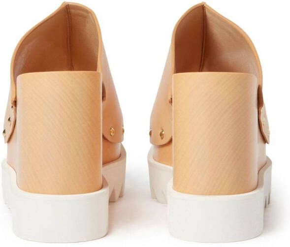 Stella McCartney Elyse studded wedge sandals Neutrals