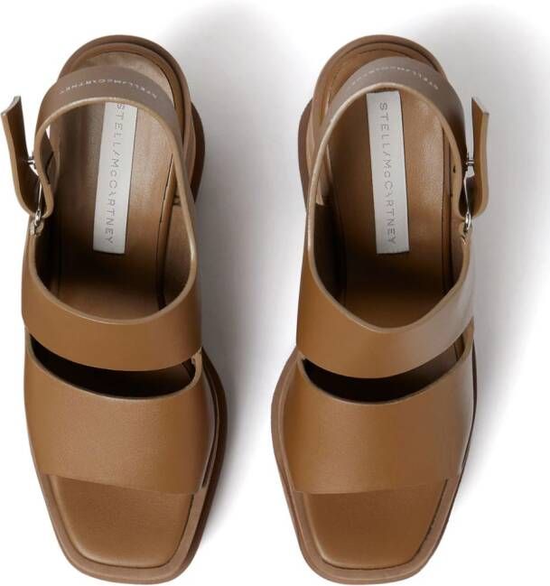 Stella McCartney Elyse wedge sandals Brown