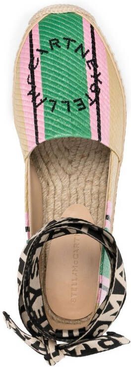 Stella McCartney embroidered flat sandals Neutrals