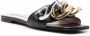 Stella McCartney Falabella chain-embellished flat sandals Black - Thumbnail 2