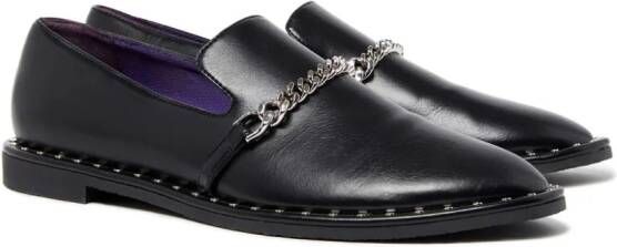 Stella McCartney Falabella chain-embellished loafers Black