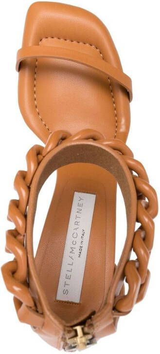 Stella McCartney Falabella chain-link 80mm sandals Brown