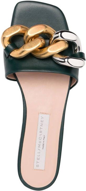 Stella McCartney Falabella flat sandals Green