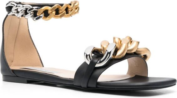 Stella McCartney Fallabella chain-trim sandals Black