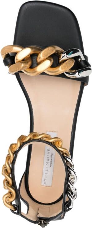 Stella McCartney Fallabella chain-trim sandals Black