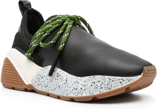 Stella McCartney faux-leather panelled sneakers Black