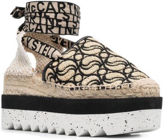 Stella McCartney Gaia flatform espadrilles Neutrals