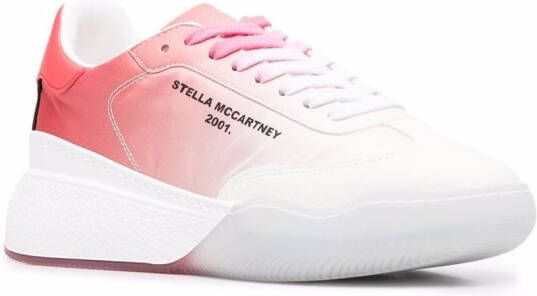 Stella McCartney gradient lace-up sneakers White