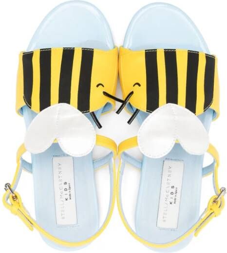 Stella McCartney Kids Bumblebee slingback sandals Yellow