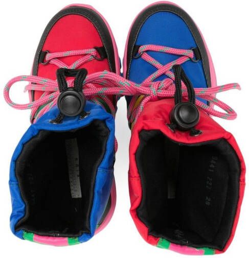 Stella McCartney Kids colour-block print ankle boots Multicolour