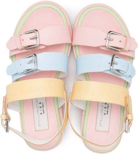 Stella McCartney Kids colourblock strappy sandals Pink