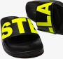 Stella McCartney Kids logo-print rubber slides Black - Thumbnail 4