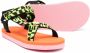 Stella McCartney Kids logo-print strap sandals Green - Thumbnail 2