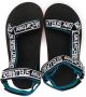 Stella McCartney Kids logo-print touch strap sandals Black - Thumbnail 3