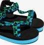 Stella McCartney Kids logo-print touch-strap sandals Blue - Thumbnail 4