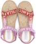 Stella McCartney Kids logo-tape sandals Pink - Thumbnail 3