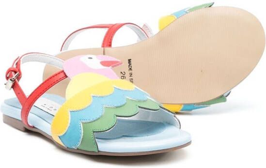 Stella McCartney Kids parrot slingback sandals Blue