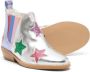 Stella McCartney Kids star-print metallic-finish boots Silver - Thumbnail 2