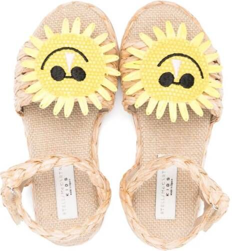 Stella McCartney Kids sun-appliqué slingback sandals Brown