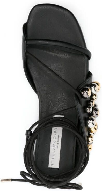 Stella McCartney lace-up stud sandals Black