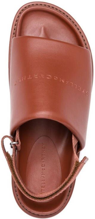 Stella McCartney logo-embossed touch-strap sandals Red