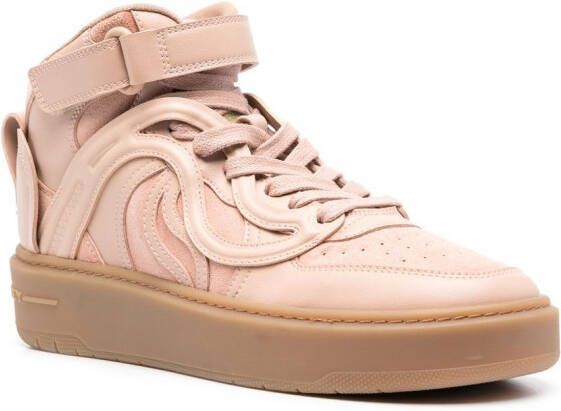 Stella McCartney logo patch faux leather sneakers Pink