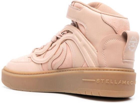 Stella McCartney logo patch faux leather sneakers Pink