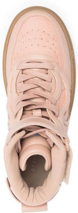 Stella McCartney logo patch faux leather sneakers Pink