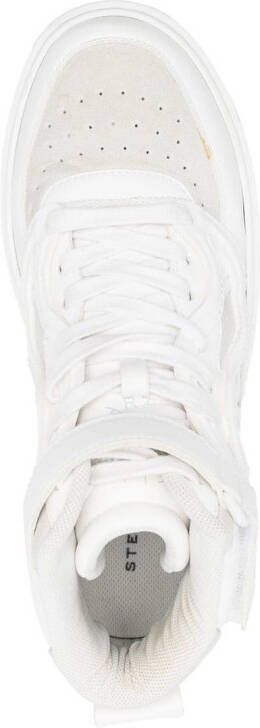 Stella McCartney logo patch faux leather sneakers White