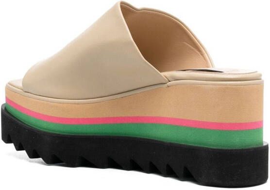 Stella McCartney platform-sole slip-on sandals Neutrals