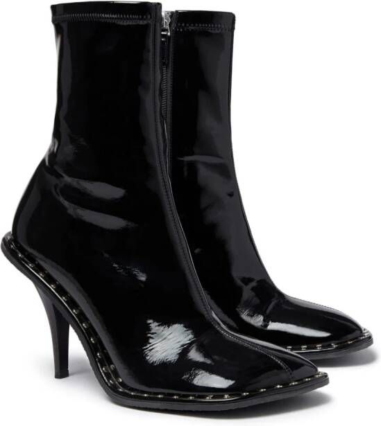 Stella McCartney Ryder lacquered ankle boots Black