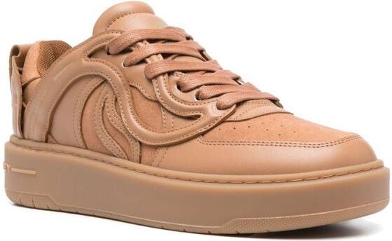Stella McCartney S-Wave embroidered sneakers Brown