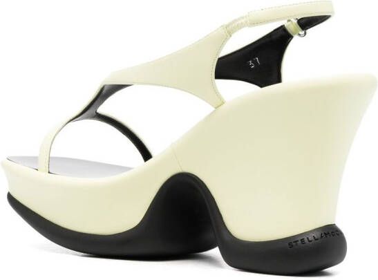 Stella McCartney Shroom slingback wedge 110mm sandals Yellow