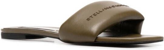 Stella McCartney Signature flat sandals Green