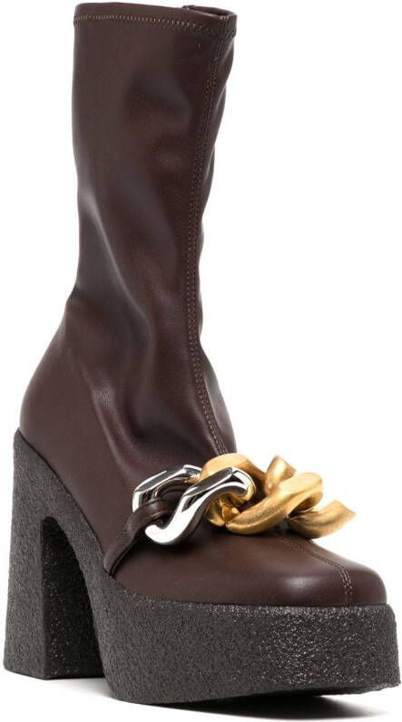 Stella McCartney Skyla 110mm ankle boots Brown