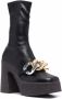 Stella McCartney Skyla chain-embellished 120mm boots Black - Thumbnail 2