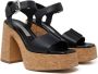 Stella McCartney Skyla cork-platform sandals Black - Thumbnail 2