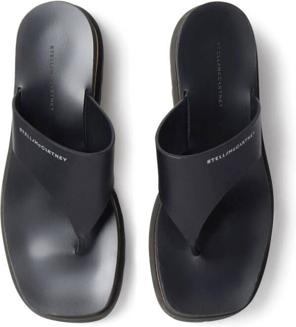 Stella McCartney Sneak-Elyse logo-print platform sandals Black