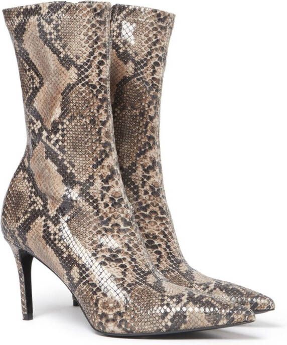Stella McCartney Stella Iconic python-print boots Brown