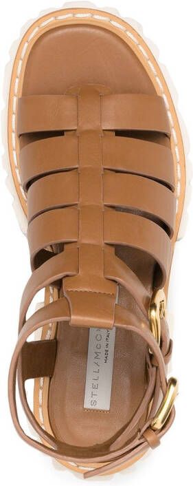 Stella McCartney strappy platform sandals Brown