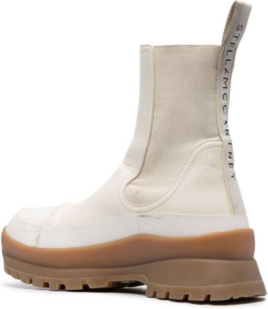 Stella McCartney Trace logo-print boots Neutrals