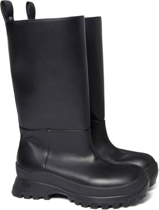 Stella McCartney Trace Tubo leather boots Black
