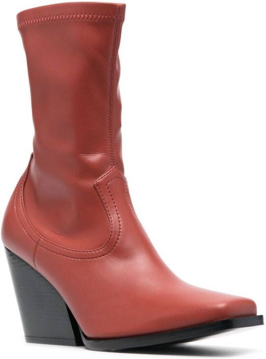 Stella McCartney Western ankle boots Red