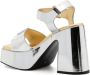 Stella McCartney x Sorayama Skyla mirrored platform sandals Silver - Thumbnail 3