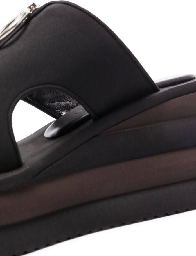 Stella McCartney zip-front platform sandals Black