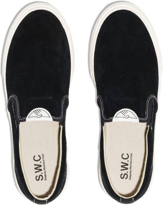 Stepney Workers Club Lister slip-on suede trainers Black